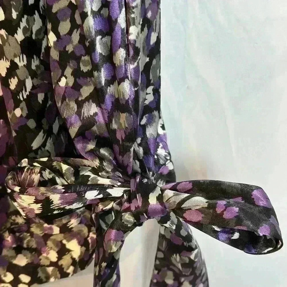 NWT - Apt 9 Purple & Black Sleeveless Blouse w/ tie bow at waist line (Size PXL) - Picture 2 of 9